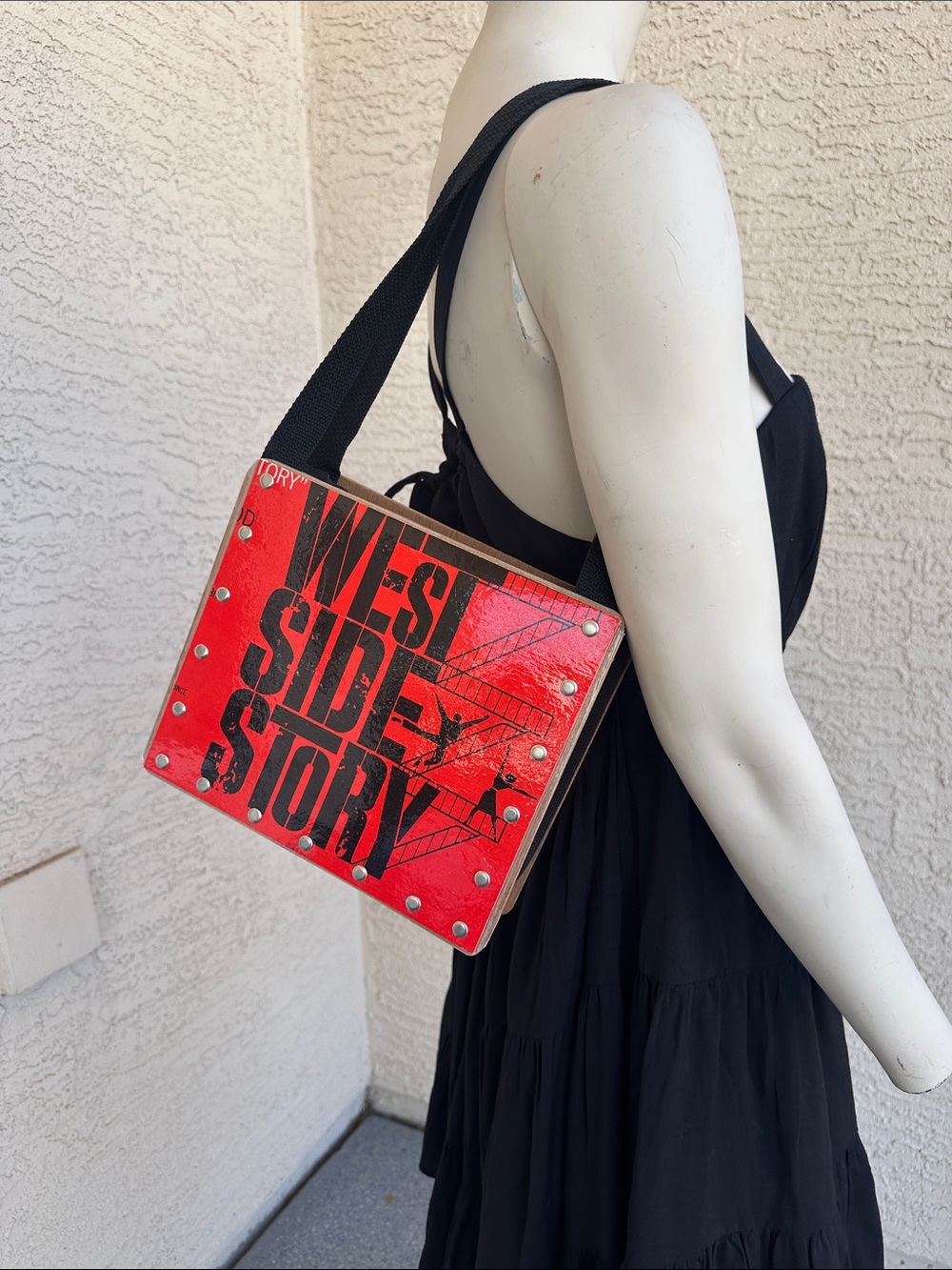 West Side Story Red Graphic LP Box Shoulder Bag by Broken Records Design